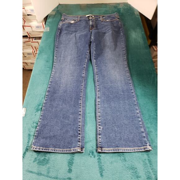 Levis 515 Jeans Size 14 Womens Blue Stretch Pants Mid Rise Denim Ladies Bootcut - Picture 1 of 14